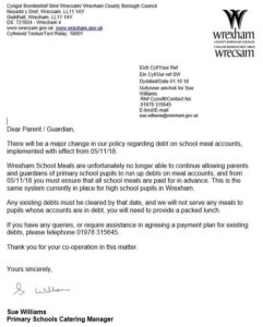 School Meals Letter - Victoria CP School / Ysgol Fictoria